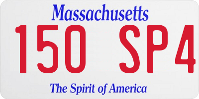 MA license plate 150SP4