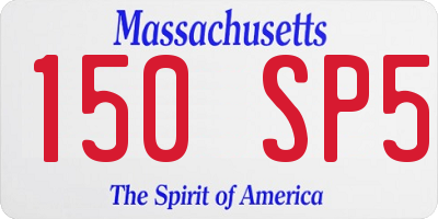 MA license plate 150SP5