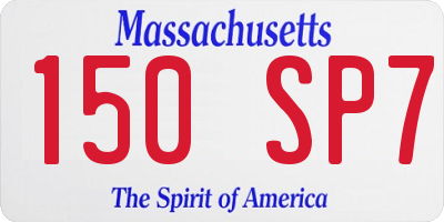 MA license plate 150SP7