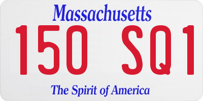 MA license plate 150SQ1