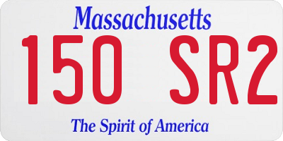 MA license plate 150SR2