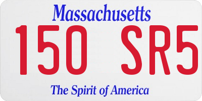 MA license plate 150SR5