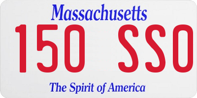 MA license plate 150SS0