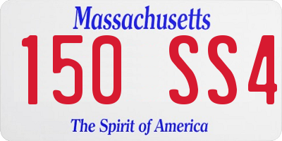MA license plate 150SS4
