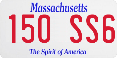 MA license plate 150SS6