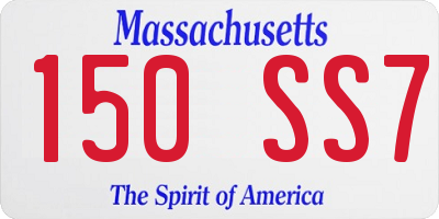 MA license plate 150SS7