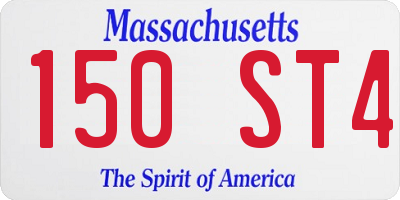 MA license plate 150ST4