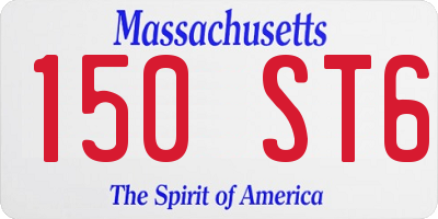 MA license plate 150ST6