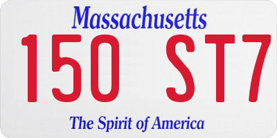 MA license plate 150ST7