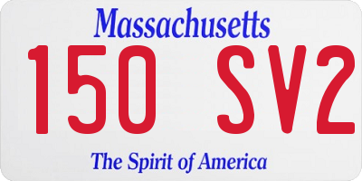 MA license plate 150SV2