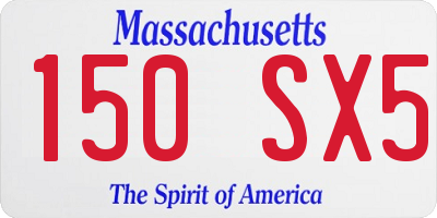 MA license plate 150SX5