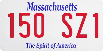 MA license plate 150SZ1