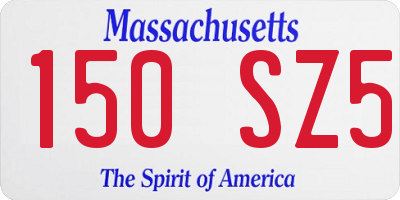 MA license plate 150SZ5