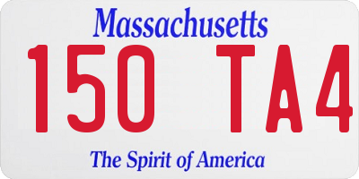 MA license plate 150TA4