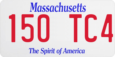 MA license plate 150TC4