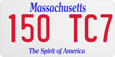 MA license plate 150TC7