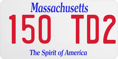 MA license plate 150TD2