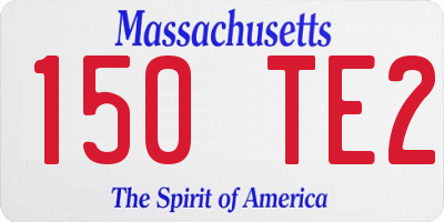 MA license plate 150TE2