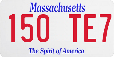 MA license plate 150TE7