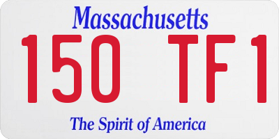 MA license plate 150TF1