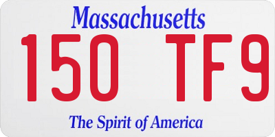 MA license plate 150TF9