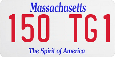 MA license plate 150TG1
