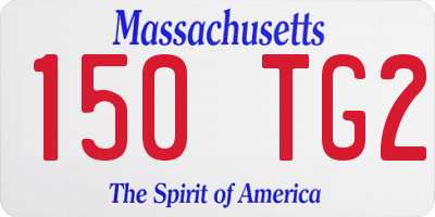 MA license plate 150TG2