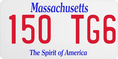 MA license plate 150TG6