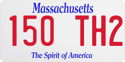 MA license plate 150TH2