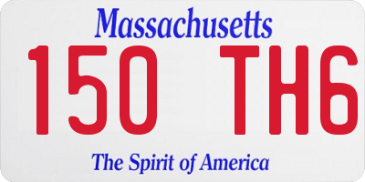 MA license plate 150TH6