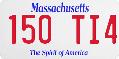 MA license plate 150TI4