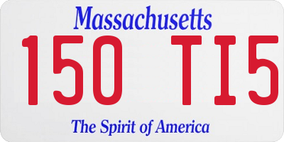 MA license plate 150TI5