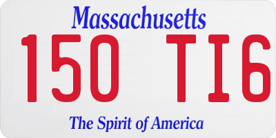 MA license plate 150TI6