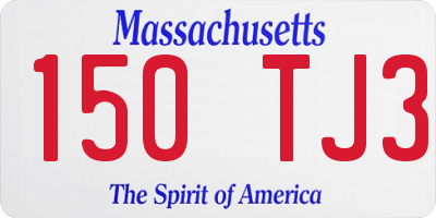 MA license plate 150TJ3