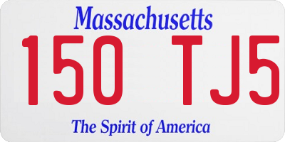MA license plate 150TJ5