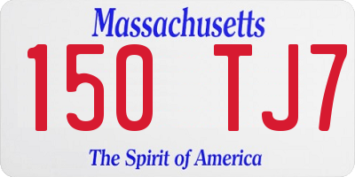 MA license plate 150TJ7