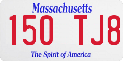 MA license plate 150TJ8