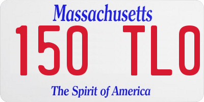 MA license plate 150TL0