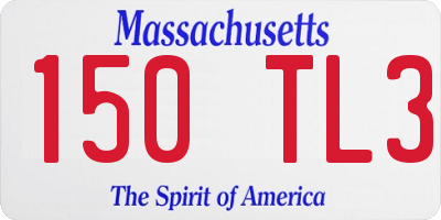 MA license plate 150TL3