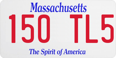 MA license plate 150TL5