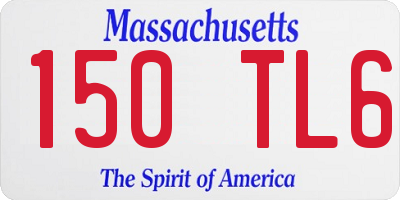 MA license plate 150TL6