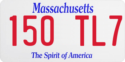 MA license plate 150TL7