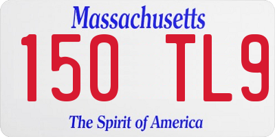 MA license plate 150TL9