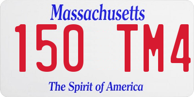 MA license plate 150TM4