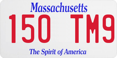 MA license plate 150TM9