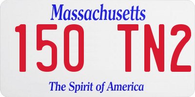MA license plate 150TN2