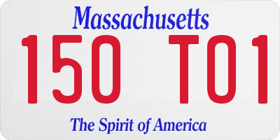 MA license plate 150TO1