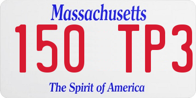 MA license plate 150TP3