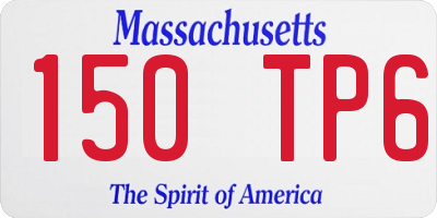 MA license plate 150TP6