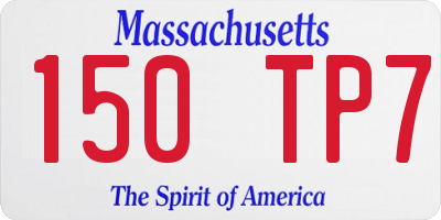 MA license plate 150TP7
